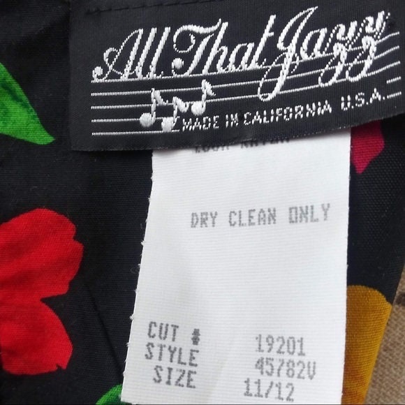 Vintage 80s All That Jazz Floral Print Wiggle Dress - Picture 7 of 7